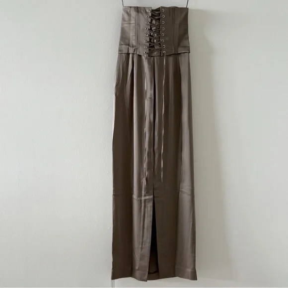 Reformation Ariyah Corset Satin Maxi Dress - coffeafoods.com